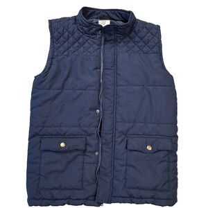 Crown & Ivy Kids Navy Blue Quilted Puffer Vest Outerwear‎ XL